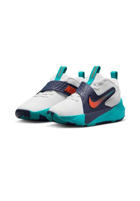 Nike Team Hustle D 12 Basketball Shoes White Energy Blue Orange Kids NIKE | Sneakers | HF6280-107