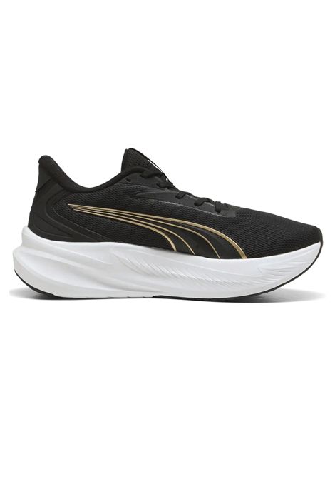 Puma Maxstride Lite Running Shoes Black White Gold Women PUMA | Sneakers | 313497-07