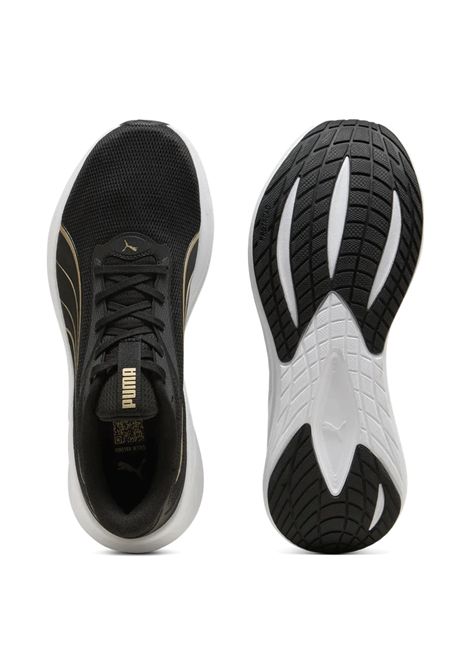 Puma Maxstride Lite Running Shoes Black White Gold Women PUMA | Sneakers | 313497-07
