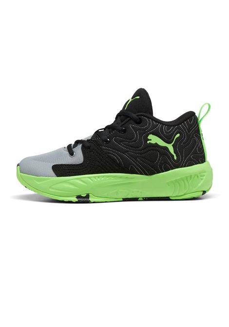 Puma Court Pro 3 Basketball Shoes Black Green Junior PUMA | Sneakers | 314061-02