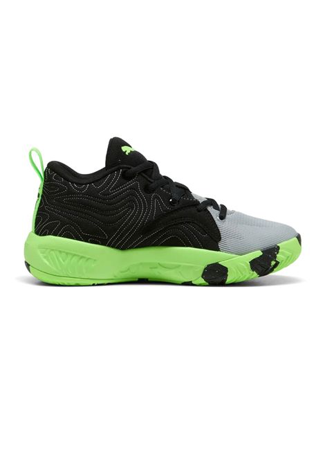 Puma Court Pro 3 Basketball Shoes Black Green Junior PUMA | Sneakers | 314061-02