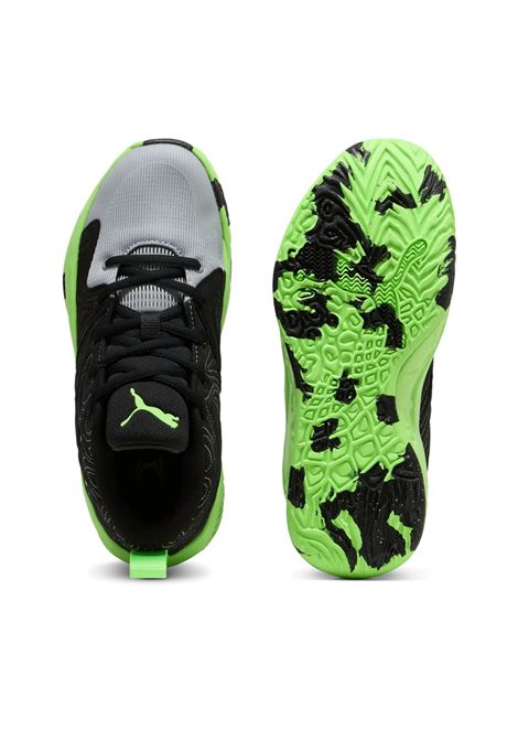 Puma Court Pro 3 Basketball Shoes Black Green Junior PUMA | Sneakers | 314061-02
