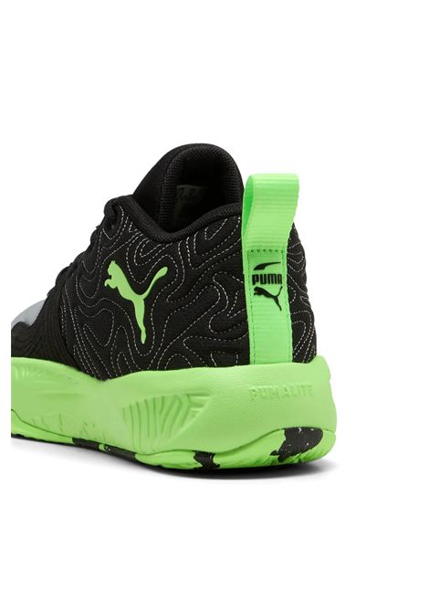 Puma Court Pro 3 Basketball Shoes Black Green Junior PUMA | Sneakers | 314061-02