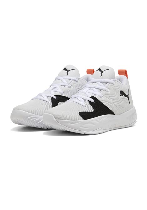 Puma Court Pro 3 Basketball Shoes White Black Orange Junior PUMA | Sneakers | 314061-03