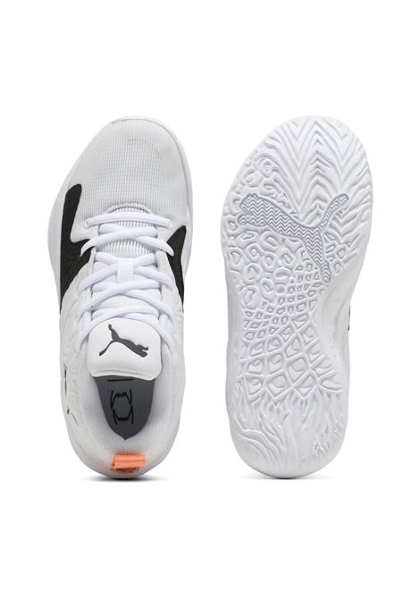 Puma Court Pro 3 Basketball Shoes White Black Orange Junior PUMA | Sneakers | 314061-03