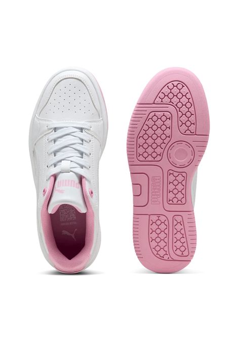 Puma Rebound Femme Holo 2.0 Shoes White Pink Shimmer Junior PUMA | Sneakers | 405618-01