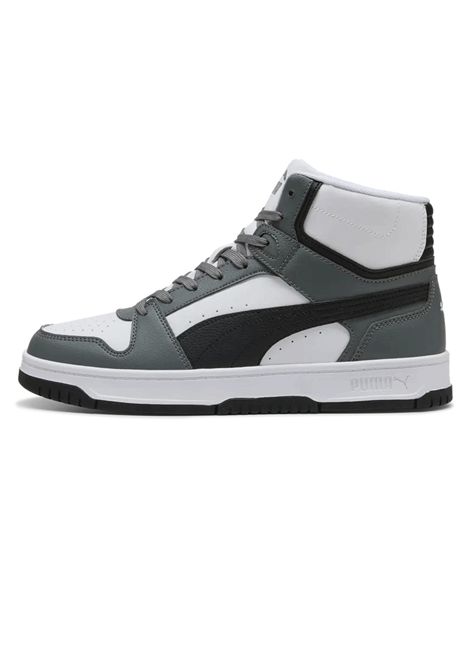 Puma Rebound Slam Mid Shoes White Dark Grey Men PUMA | Sneakers | 407168-03