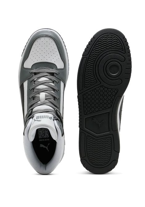 Puma Rebound Slam Mid Shoes White Dark Grey Men PUMA | Sneakers | 407168-03
