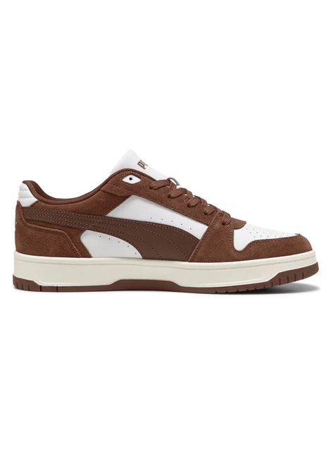 Puma Rebound Slam SD Shoes White Chestnut Brown Men PUMA | Sneakers | 407357-03