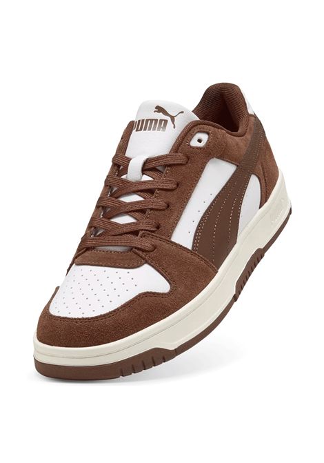 Puma Rebound Slam SD Shoes White Chestnut Brown Men PUMA | Sneakers | 407357-03