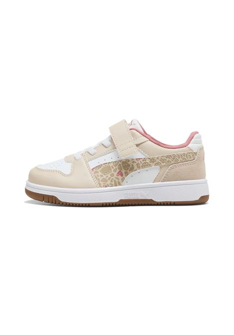 Puma Rebound Slam Lo Winter Safari AC+ Shoes White Beige Kids PUMA | Sneakers | 407462-01