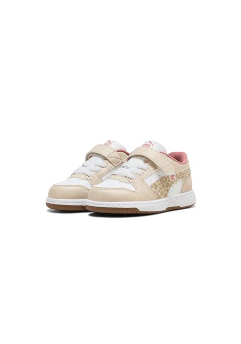 Puma Rebound Slam Lo Winter Safari AC+ Shoes White Beige Infant PUMA | Sneakers | 407463-01