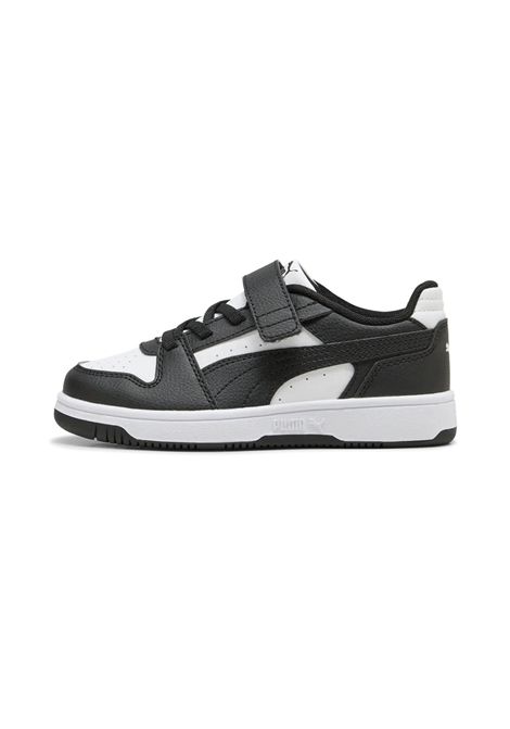 Puma Rebound Slam Lo Shoes White Black Kids PUMA | Sneakers | 408293-01