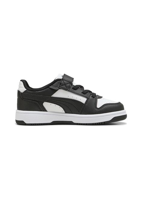Puma Rebound Slam Lo Shoes White Black Kids PUMA | Sneakers | 408293-01