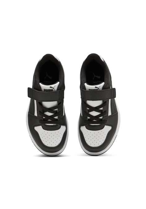 Puma Rebound Slam Lo Shoes White Black Kids PUMA | Sneakers | 408293-01