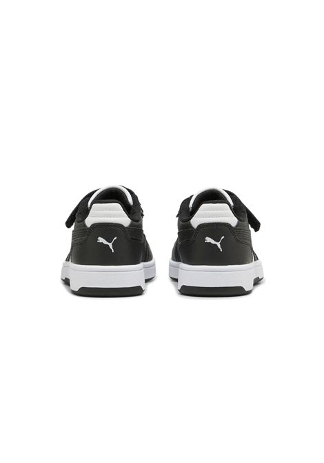 Puma Rebound Slam Lo Shoes White Black Kids PUMA | Sneakers | 408293-01