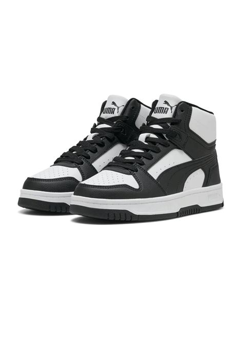 Puma Rebound Slam Mid Shoes White Black Junior PUMA | Sneakers | 408800-01