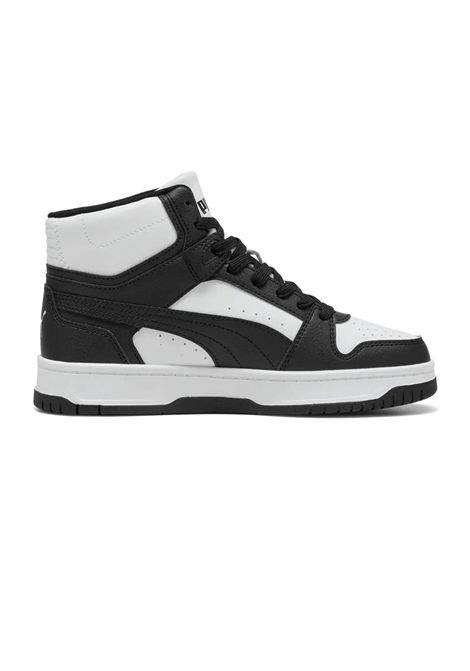 Puma Rebound Slam Mid Shoes White Black Junior PUMA | Sneakers | 408800-01