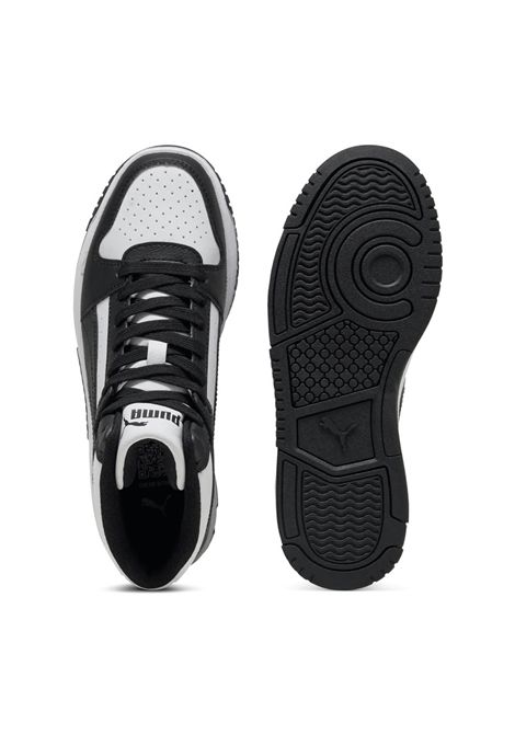 Puma Rebound Slam Mid Shoes White Black Junior PUMA | Sneakers | 408800-01