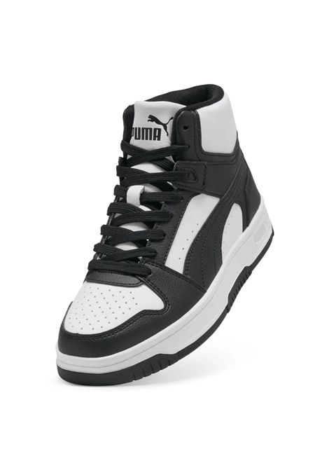 Puma Rebound Slam Mid Shoes White Black Junior PUMA | Sneakers | 408800-01