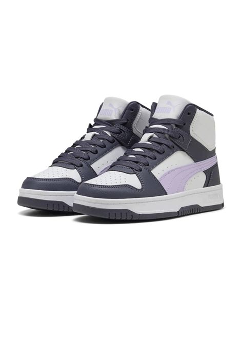 Puma Rebound Slam Mid Shoes White Light Lavender Junior PUMA | Sneakers | 408800-06