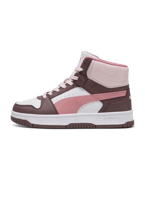 Puma Rebound Slam Mid Shoes White Cocoa Dusky Rosewood Junior PUMA | Sneakers | 408800-07