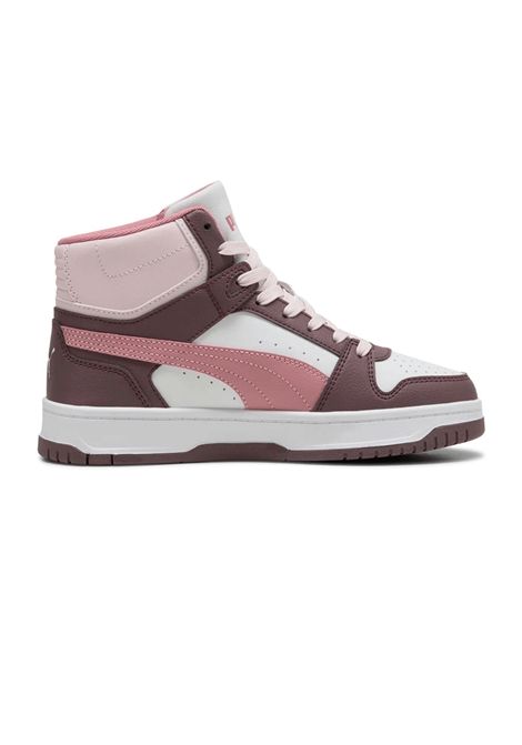 Puma Rebound Slam Mid Shoes White Cocoa Dusky Rosewood Junior PUMA | Sneakers | 408800-07
