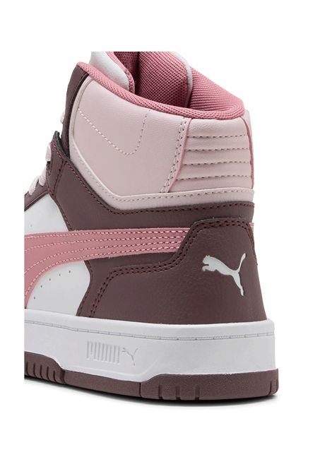 Puma Rebound Slam Mid Shoes White Cocoa Dusky Rosewood Junior PUMA | Sneakers | 408800-07