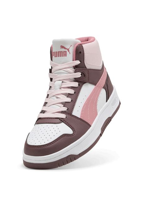 Puma Rebound Slam Mid Shoes White Cocoa Dusky Rosewood Junior PUMA | Sneakers | 408800-07