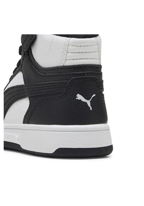 Puma Rebound Slam Mid Shoes White Black Kids PUMA | Sneakers | 408801-01