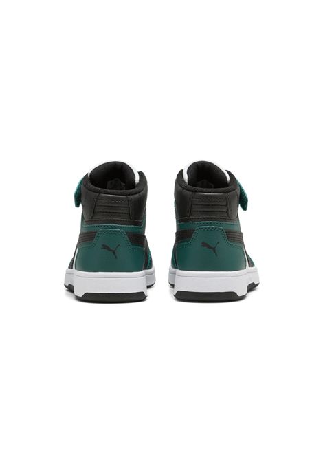 Puma Rebound Slam Mid Shoes White Green Black Kids PUMA | Sneakers | 408801-05