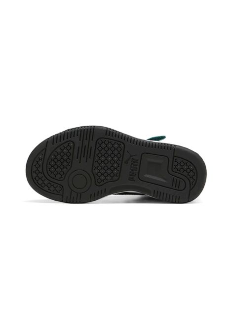 Puma Rebound Slam Mid Shoes White Green Black Kids PUMA | Sneakers | 408801-05