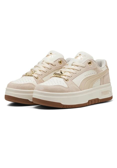 Scarpe Puma Rebound Femme Low Luxe SD Crema Ecru Donna PUMA | Sneakers | 409010-01