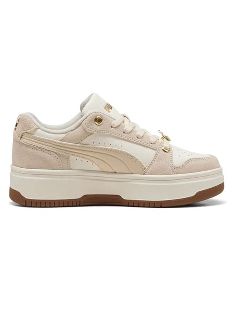 Scarpe Puma Rebound Femme Low Luxe SD Crema Ecru Donna PUMA | Sneakers | 409010-01