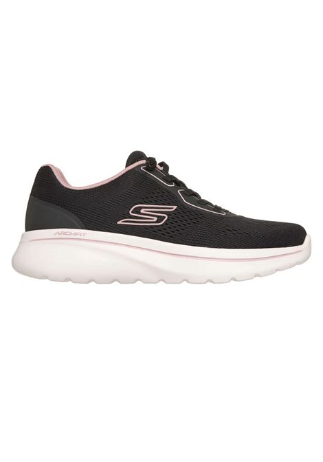 Skechers Relaxed Fit GO WALK Arch Fit N-Joy Ellie Shoes Black Pink Women SKECHERS | Skechers Shoes | 125848-BKPK