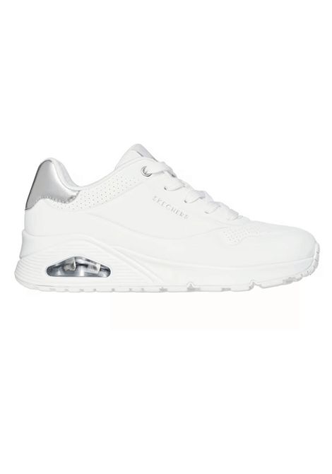 Scarpe Skechers Uno - Golden Air Bianco Argento Donna SKECHERS | Scarpe Skechers | 177094-WSL