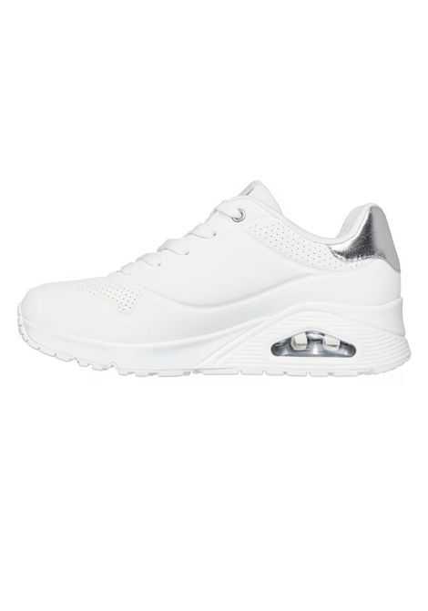 Scarpe Skechers Uno - Golden Air Bianco Argento Donna SKECHERS | Scarpe Skechers | 177094-WSL