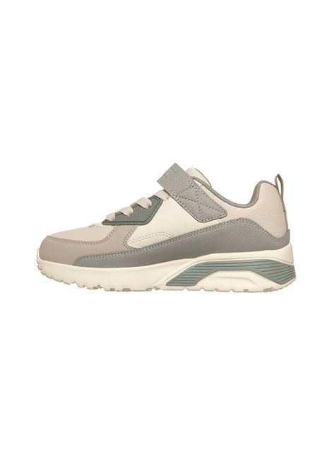 Skechers Uno Lite Revival Edge Shoes Beige Green Kids SKECHERS | Sneakers | 417132L-OFWT