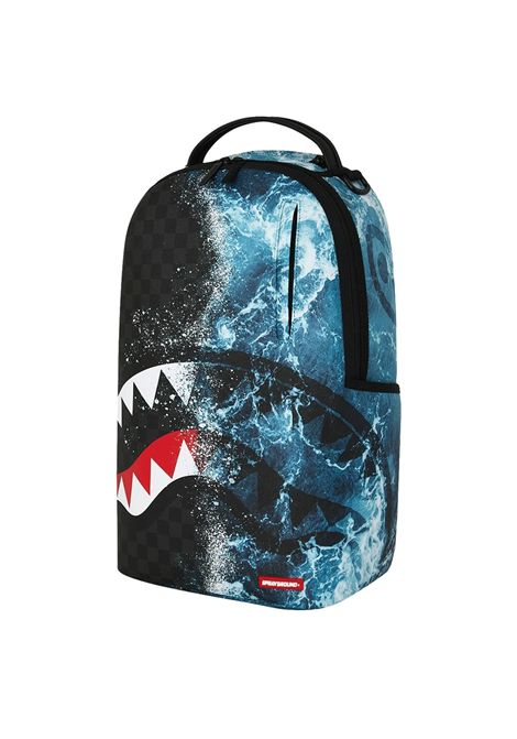 Sprayground Split Ocean Deep Backpack Black Blue Unisex SPRAYGROUND | Backpacks | 910B7621NSZ-
