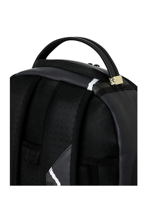 Sprayground Center Rip Revealing Gray Check Backpack Black Unisex SPRAYGROUND | Backpacks | 910B8502NSZ-