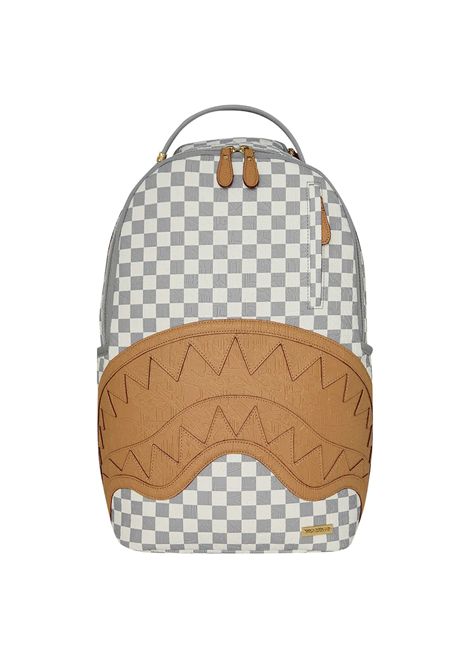 Sprayground Embossed Cream Check Backpack Grey Cream Unisex SPRAYGROUND | Backpacks | 910B8593NSZ-
