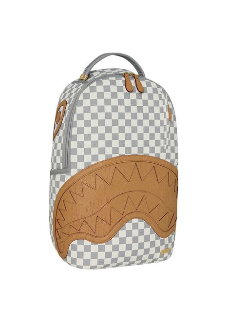 Sprayground Embossed Cream Check Backpack Grey Cream Unisex SPRAYGROUND | Backpacks | 910B8593NSZ-