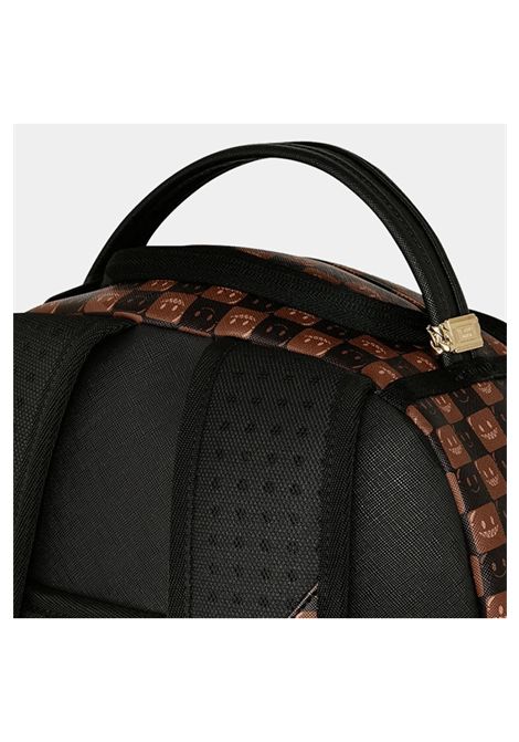 Sprayground Sharks In Paris WTF Bubbly Brown Check Backpack Brown Unisex SPRAYGROUND | Backpacks | 910B8634NSZ-