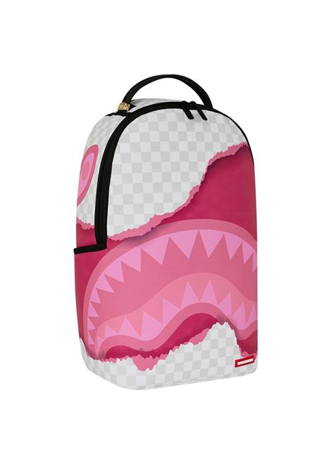 Sprayground 3D Check Backpack Grey Pink Unisex SPRAYGROUND | Backpacks | 910B8685NSZ-