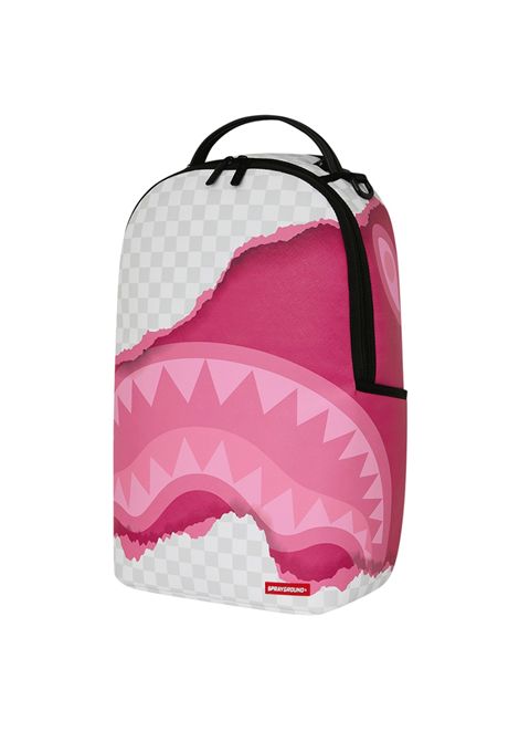 Sprayground 3D Check Backpack Grey Pink Unisex SPRAYGROUND | Backpacks | 910B8685NSZ-