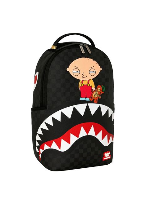 Sprayground Family Guy Stewie Holding Bear Keychain Backpack Black Unisex SPRAYGROUND | Backpacks | 910B9185NSZ-