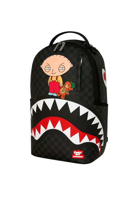Sprayground Family Guy Stewie Holding Bear Keychain Backpack Black Unisex SPRAYGROUND | Backpacks | 910B9185NSZ-