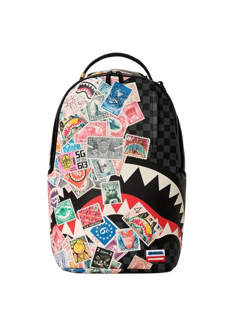 Sprayground USPS Half Stamps Backpack Black Multicolor Unisex SPRAYGROUND | Backpacks | 910B9226NSZ-