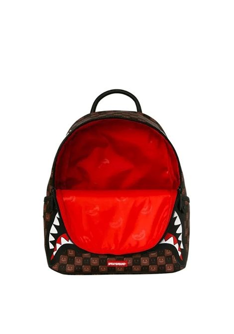 Sprayground Sharks In Paris WTF Bubbly Brown Check Savage Backpack Brown Unisex SPRAYGROUND | Backpacks | 910B9305NSZ-