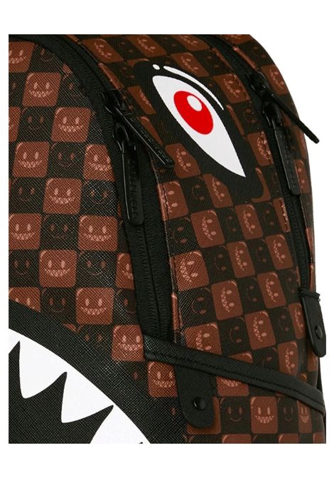 Sprayground Sharks In Paris WTF Bubbly Brown Check Savage Backpack Brown Unisex SPRAYGROUND | Backpacks | 910B9305NSZ-